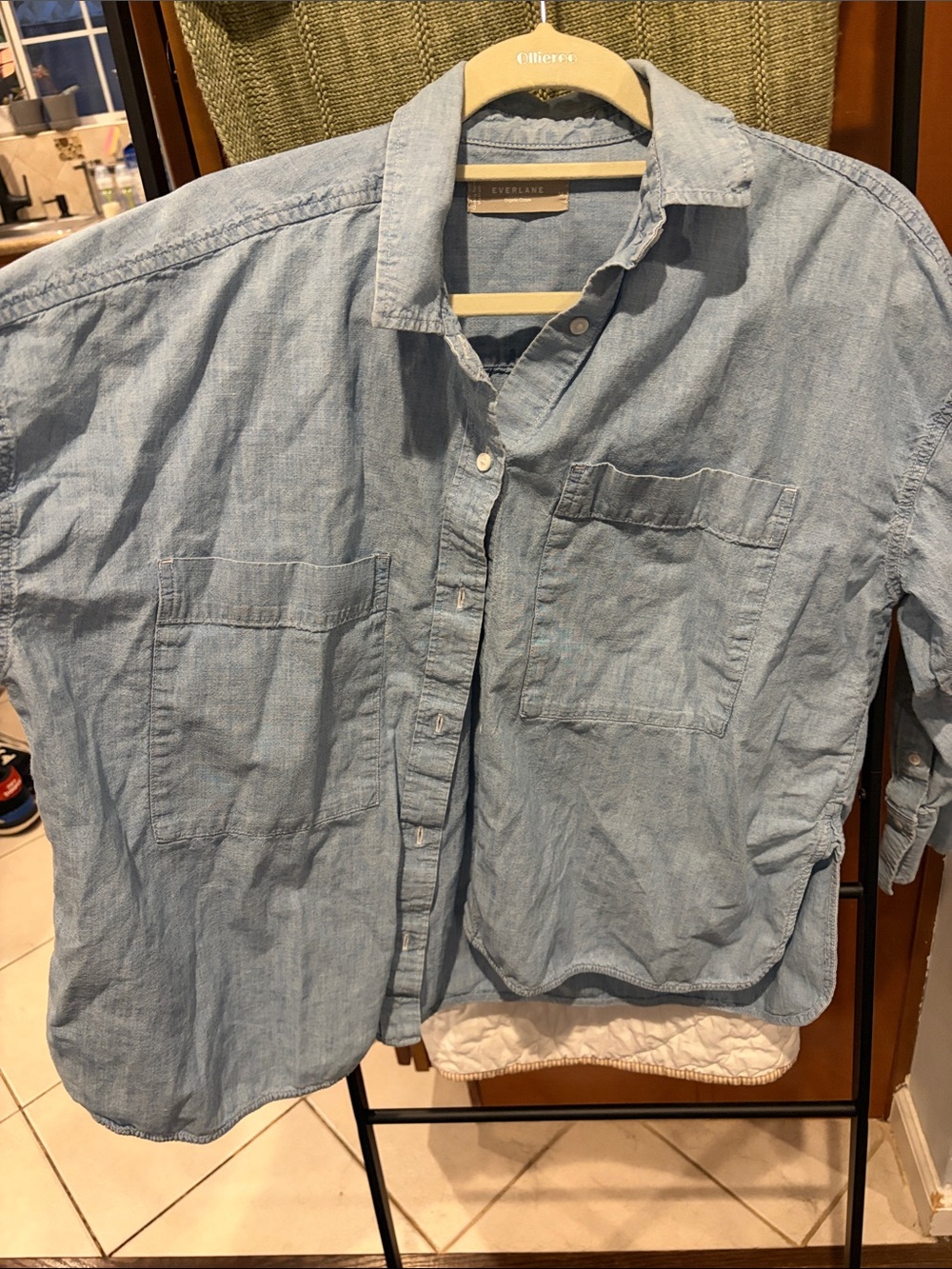 Everlane Boxy Shirt Denim Medium